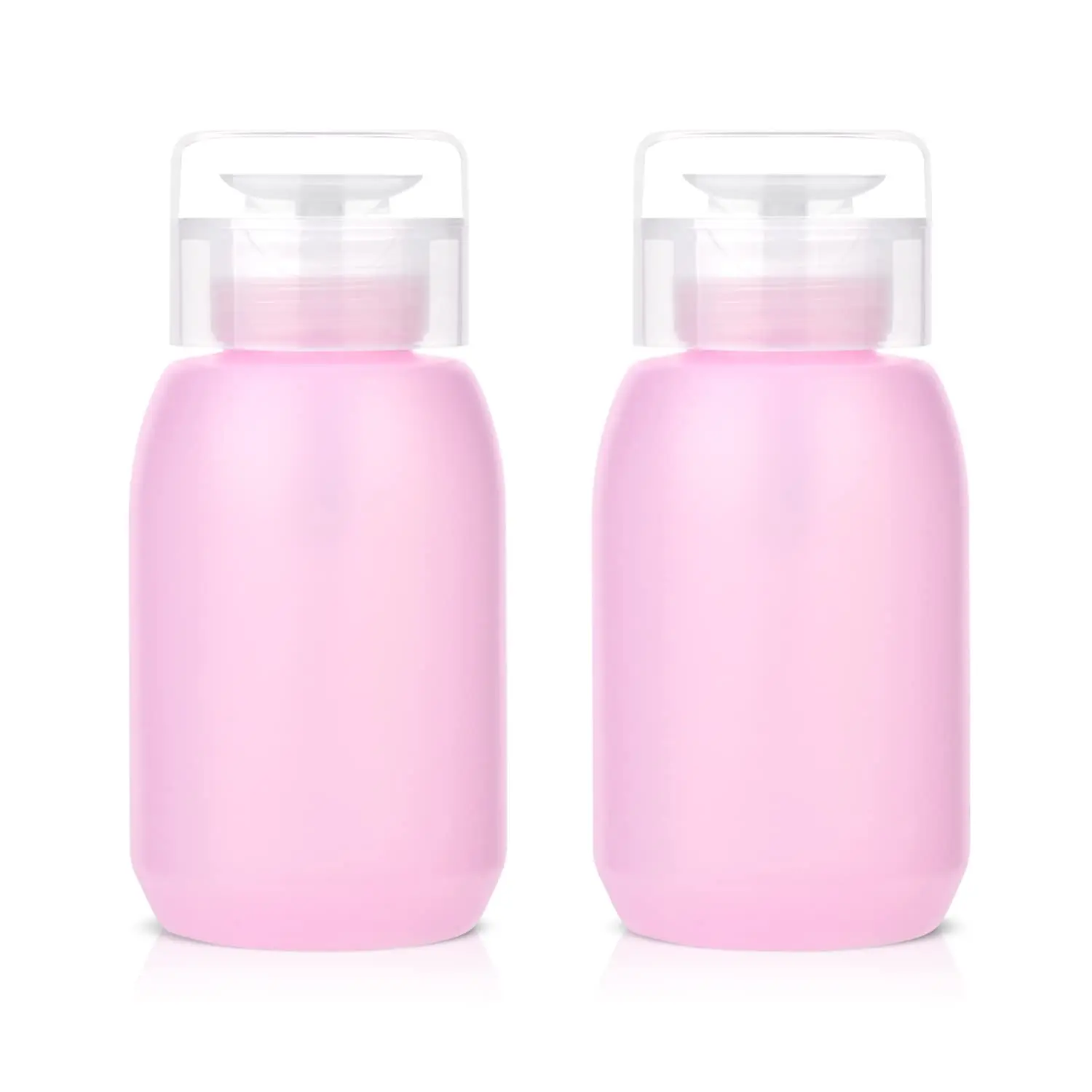 Acetone Pump Dispenser,Push Down Pump Dispenser Empty  Dispenser Push Down  Polish Remover Pump One-Touch Pump Bottle Dispenser for  Polish & Makeup Remover 2 Pack 200ML(6.8oz)