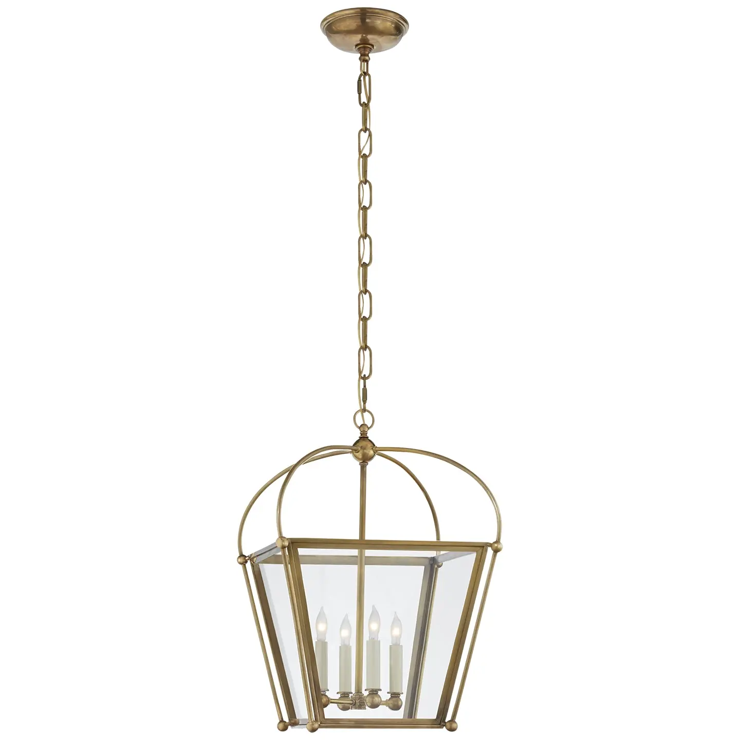Riverside Four Light Lantern Antique-Burnished Brass