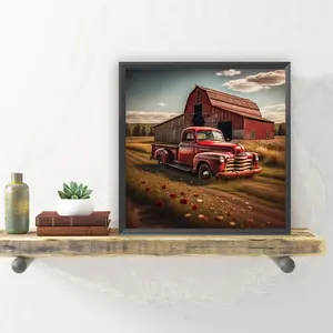Farm Truck Pattern DIY Diamond Arts Colorful Painting Kit without Frame, DIY 5D Diamond Arts Colorful Painting Kit, Wall Art Decor for Home