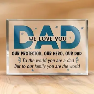 To My Dad Gifts From Daughter Son Wife, Fathers Day Birthday Gifts for Dad, Acrylic Sign Desk Decorations, Novelty Gifts for Father Grandpa Papa