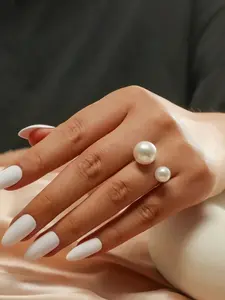 Ins Style Adjustable Pearl Ring | Minimalist Open Ring for Women, Cute Gift Jewelry
