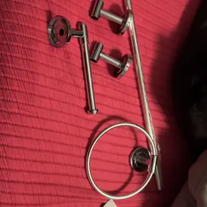 3pc Clean Bath Hardware Set Chrome - Threshold: Includes Towel Ring, Tissue Holder, Durable Finish