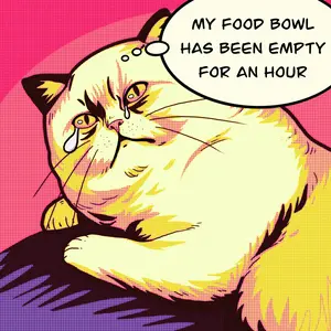 Hungry Cat Magnet