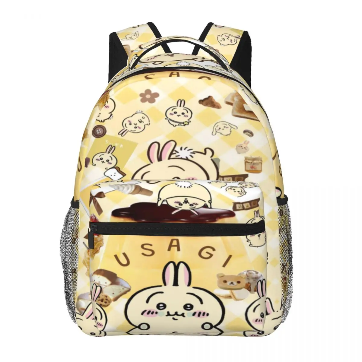 Usagi Chiikawa Backpacks for School Large Capacity Full Print Chiikawa Laptop Daypack for Campus Daily Commute Durable Lightweight Chiikawa School Bag for Teens Students