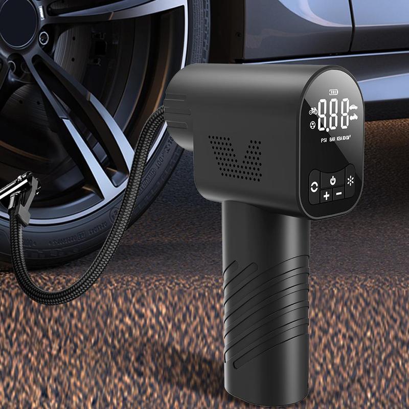 Portable Car Air Pump, USB Rechargeable Smart Digital Display Tire ...