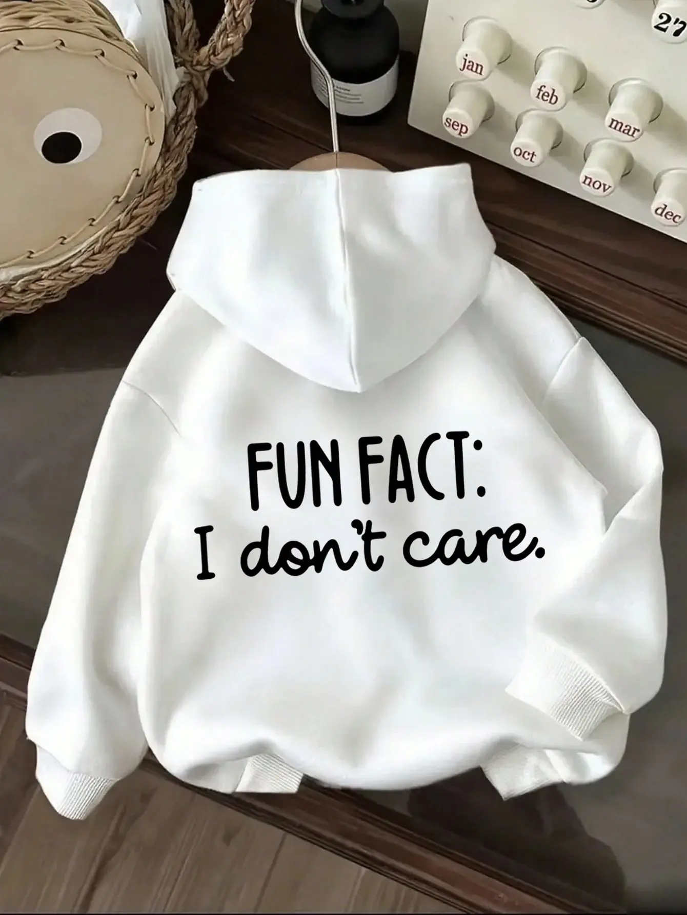 Fun Fact I Don’t Care Sarcastic Oversized Hoodie | Funny Attitude Casual Sweatshirt