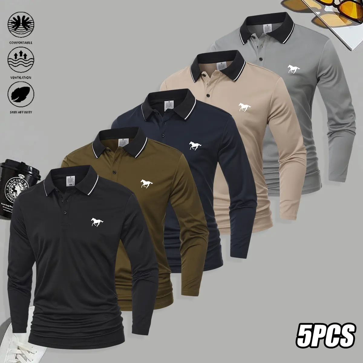 Black + Army Green + Concealment Blue + Khaki + Gray
