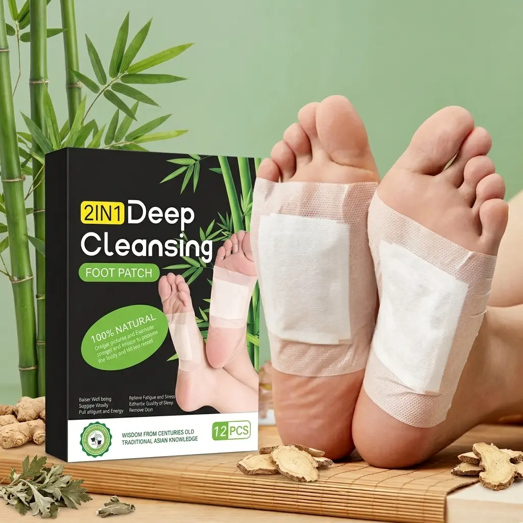 Natural Foot Detox Patches - Deep Cleansing Pads for Better Sleep & Stress Relief (Black Friday Festive Design)