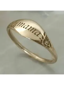 Simple, fashionable, elegant, versatile letter mama women's ring suitable for parties, banquets, music festivals, gift giving, Mother's Day women's jewelry gifts
