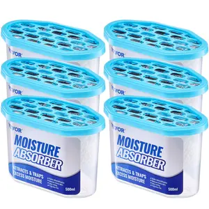 fathersdaygift  VEVOR Moisture Absorber Boxes, 10.8 oz Humidity Absorber Boxes(6 Packs), Fragrance Free Dehumidifier Attracts Extra Moisture from Your Bathroom, Closet, and Kitchen