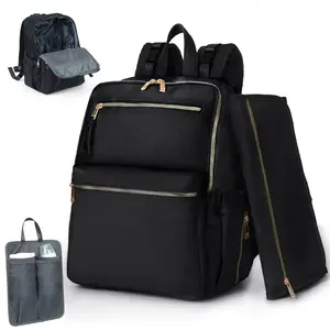 Miss Fong × ILCOLPO Diaper Bag, Carry-on Travel Backpack Functional DiaperBag with a Removable Organizer & Changing Pad, Wide Open Design Laptop Bag, Carry Luggage, Christmas Baby Shower Gift For Newborn Infant