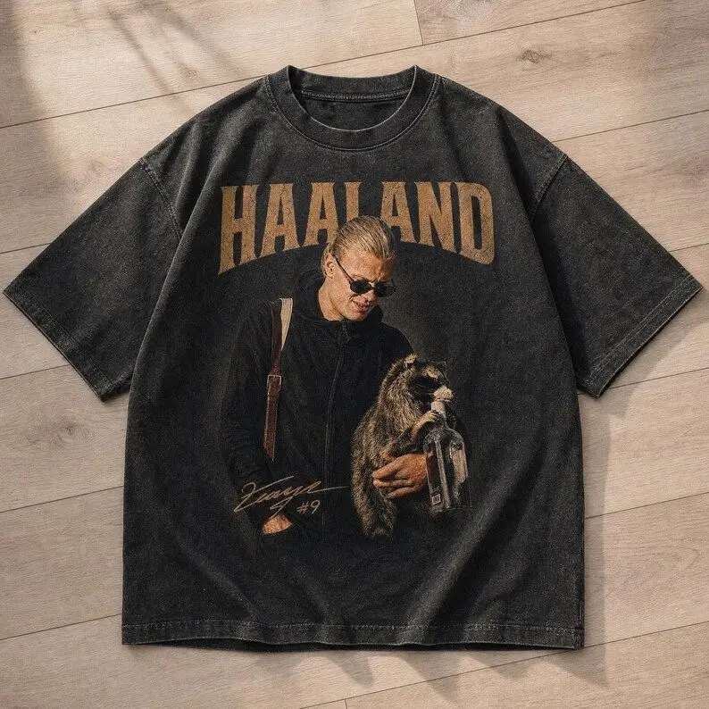Erling Haaland Raccoon Meme T-Shirt - Funny Football Texas Souvenir shirt