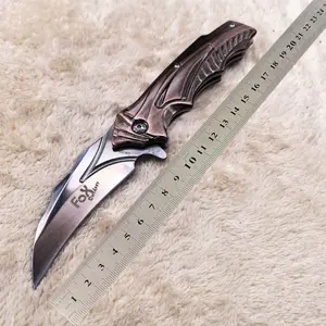 Creative antique copper handle folding knife, exquisite fruit knife, portable safety pocket knife, garden knife Tactical Folding Survival Knife