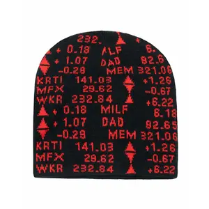 Stock Ticker Beanie - Red