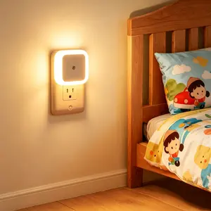 6-Pack Auto-Sensor LED Night Lights, Dusk-to-Dawn Plug-in Wall Lamps, Energy-Saving Indoor Use Lights for Bedroom, Hallway, Under Cabinet Lighting, Auto-On/Off for Home Improvement Needs