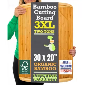 30 Inch   Board -  Chopping Board -  Butcher Block  Board for Carving and Charcuterie Board, Stovetop and Over Sink  Board for More Kitchen Counter Space