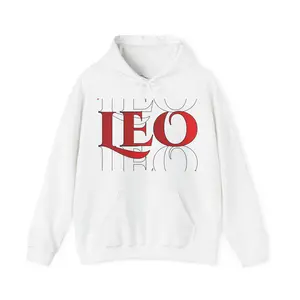 Leo Hooded Sweatshirt – Afro Zodiac Unisex Hoodie, Heavy Blend Pullover, Astrology Graphic Streetwear by Chimzi | Cozy Long Sleeve Leo Gift