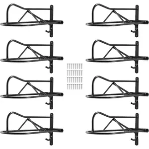 VEVOR Saddle Rack with Pad Bar, 23.8x 12.6x 10.2 in, 2 Packs Wall Mounted Saddle Stand, Heavy - Duty Steel Saddle Holder, Western English Saddle Rack for Horse Stall, Barn, Trailer, Tack RoomVEVOR Super Brand Day