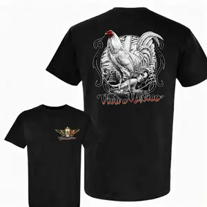 Gallos Finos Rooster Shirt, Gamefowl Style, Game Farm Life, Mexican Rooster Graphic Tee, Dark Gray Front and Back Print T-Shirt, Spanish Quote Gallo Shirt, Hispanic Heritage Gift for Men