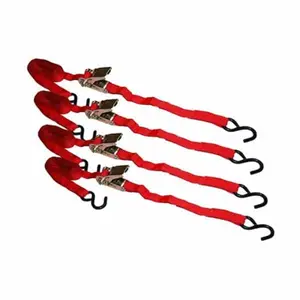212 MAIN Ancra & S-Line SL16 Polyester Webbing Tension Strap - 1in x 10ft Ratchet Tie-Down, 2 Quick-Secure S-Hooks