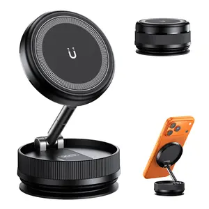 Vacuum Suction Magnetic Car Phone Holder, Car Phone Holder for Magsafe ,Car Mount 360 Adjustable Phone Mount for Car Accessories/Truck/Jeep/Windshield/Mirror/Kitchen/Gym/Navigation system, Gifts for iPhone 17 Pro Max 16 15 14 13