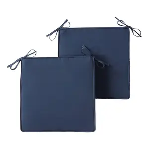 Kensington Garden 2pc 18"x18" Outdoor Chair Cushions Navy