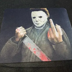 Halloween Mouse Pad Michael Meyers Iconic Horror Movie Character Design for Gaming and Office Use