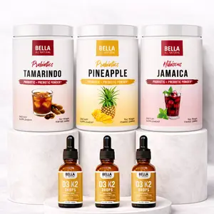 Bella All Natural Bundle: Tamarindo + Pineapple + Hibiscus Jamaica + D3 K2 Drops 3-Pack