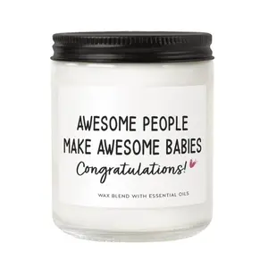 Gender Reveal Gifts, New Parents Gifts for Couples- Lavender Scented Soy Wax Candle Aroma- Presents for New Mom, Mom to Be, Expecting Mother, Pregnancy Women, Baby Shower Scented Candles