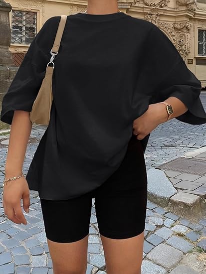 Womens Oversized Summer T Shirts Plus Size Spring Cute Casual Tops Short Sleeves Fashion Workout Clothes