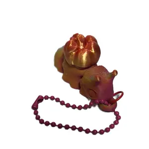 Snail Pumpkin Keychain by Layers in Green    Vibrant Colors and Beaded Chain for Stylish Accessory