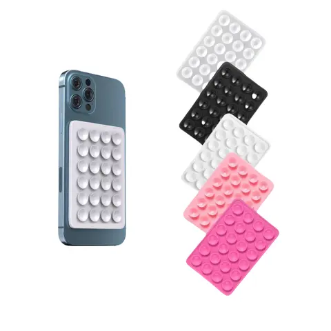 5 Pcs Silicone mobile phone sucker, bonded silicone sucker bracket, video mobile bracket, sucker mobile phone bracket, hands-free strong grip bracket for selfie and video