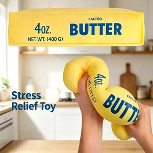Oversized Butter Stick Squishy Fidget Toy, Super Soft TPR Slow Rebound Sensory Item, Calming Stress Relief Decompression Squeeze Vent Gift for Kids & Adults, High Playability Creative Toys & Hobbies Pick