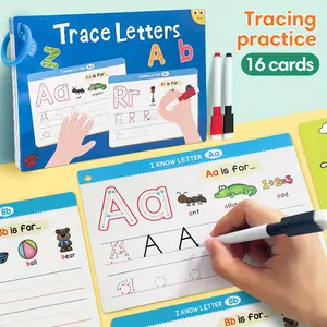 Practice Writing Pad, Az Capital Letters & Numbers Tracing Sheet, Toddler Pencil Control Training, Hard Pen Calligraphy Workbook, Learning Materials, Alphabet Learning Chart