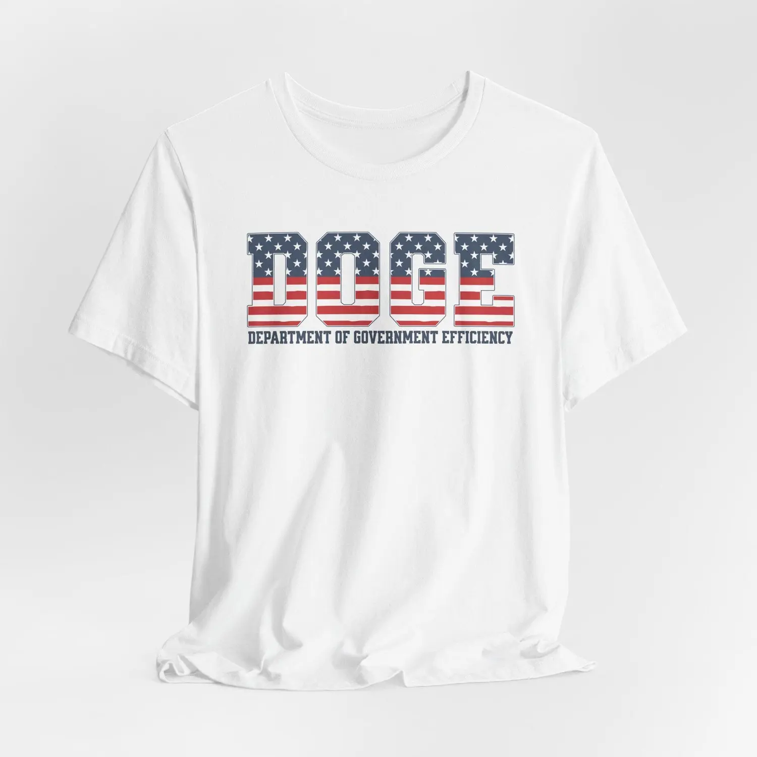 DOGE Elon Department Of Government Efficiency Flag Tee, Funny Doge Shirt, Meme Graphic Tee