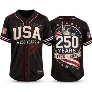 USA 250 Years Baseball Jersey, 1776–2026 Patriotic Jersey, American Freedom Shirt, USA Independence Anniversary Jersey