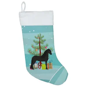 Carolines Treasures  Friesian Horse Christmas Christmas Stocking