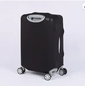 Polyester Elastic Luggage Protector Cover - Anti-Dust, Anti-Scratch Accessory for Suitcases, Black