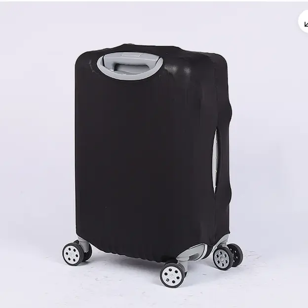 Polyester Elastic Luggage Protective Cover - Anti-Dust, Anti-Scratch Accessory for Suitcases, Black