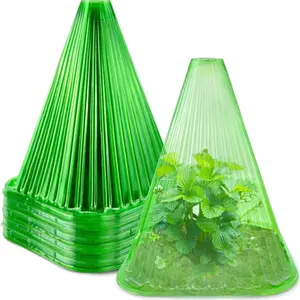 Plant Garden Cloak, 20-Pack Reusable Plant Bell Covers, Transparent Seedling Insulation Cover, Protects Plants From Birds, Frost, Snails