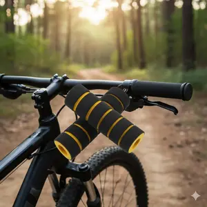 Upgrade Your Ride with Ergonomic Anti-Slip Motorcycle Grips - Universal Shock-Absorbing Handlebar Covers for Mountain & Road Bikes, Easy Install Comfort Grips for Smooth Cycling Experience.