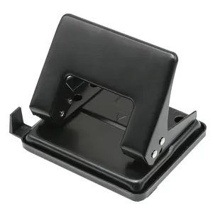 1 Pcs 2 Hole Paper Puncher 1/4 Inch Diameter Circle 3.14 Inch Hole Spacing for Office Home Supplies Black Plastic Tool
