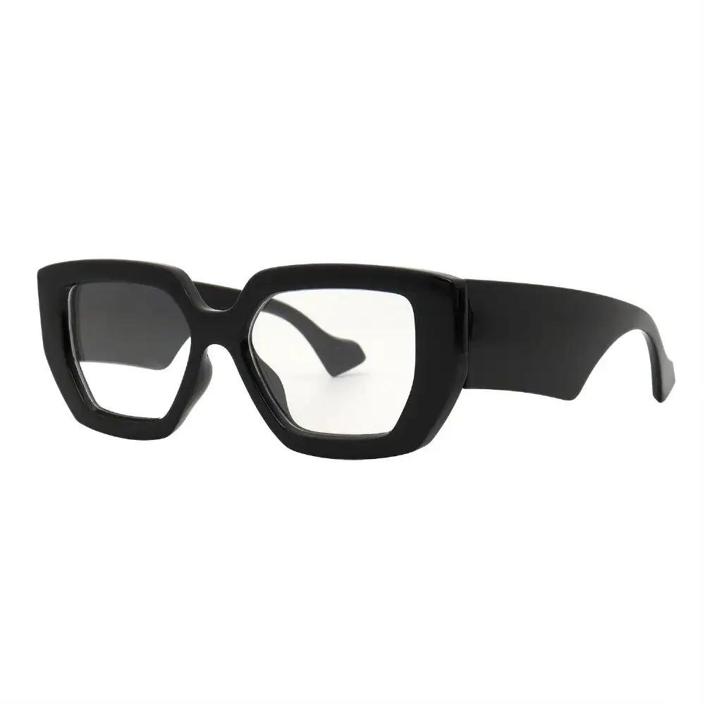 Mad Shade Bold Black Square Frame with Clear Lens – Oversized Statement Fashion Glasses #41 Mad Shade Bold Black Square Frame with Clear Lens – Oversized Statement Fashion Glasses #41