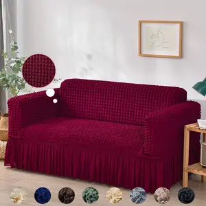 Solid Color Sofa Couch Covers, 1 Count Non-slip Sofa Slipcover, Dustproof Sofa Protector for Home Living Room, Bedroom and Office