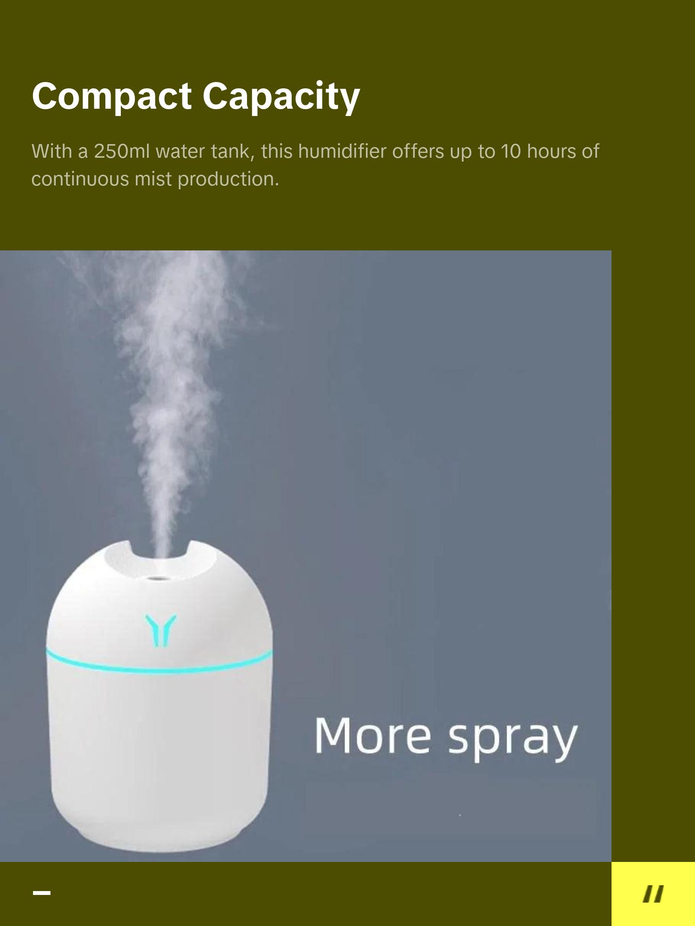 250ML USB Mini Air Humidifier Aroma Essential Oil Diffuser For Home Ultrasonic Mute Mist Maker Diffuser with LED Color Lamp