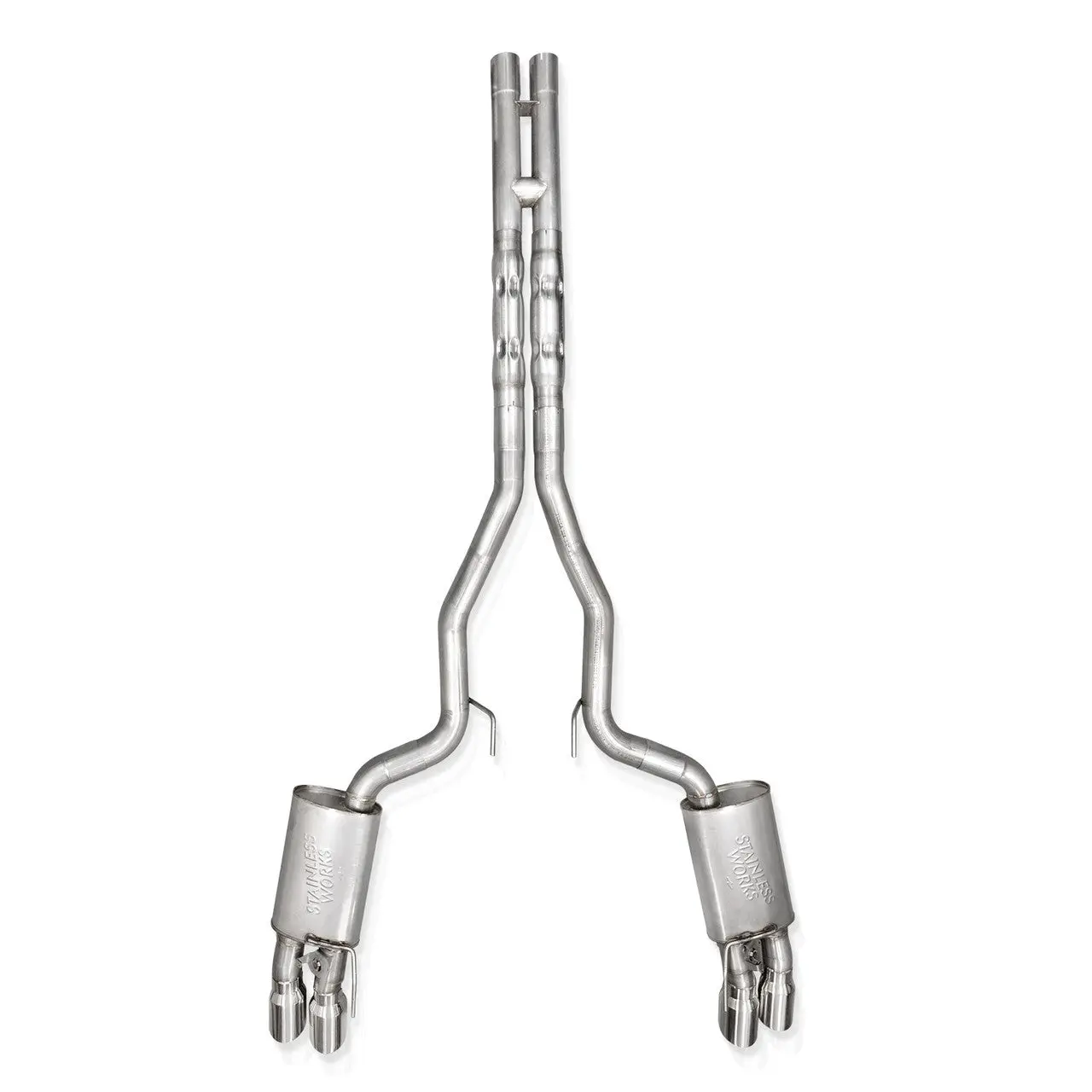 2024 Mustang GT Catback PC Connect, H-Pipe, Legend Sound Quad Tips