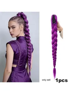 [vivid Tail Hair Extension] Heat-Resistant Women's Clip-In Ponytail, Straight Hair Extension with Clip-On, Durable No-Maintenance for Volume/styles