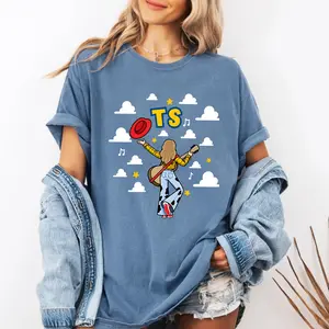 TS T-Shirt, Cloud Summer Beach Shirt, Gift For Music Fan