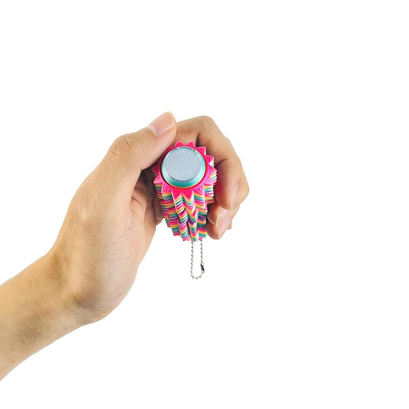 Little Ouchies  Grippie 5-in-1 Design for Stress Relief, Button Clicks, Spinners, Portable Stim Tool,Spiky Grippie Stim, 3D Printed Toys Pain Stim Fidget, Pocket Mini Fidget Toy for Adults Novelty Gifts,Grippie stim keychain