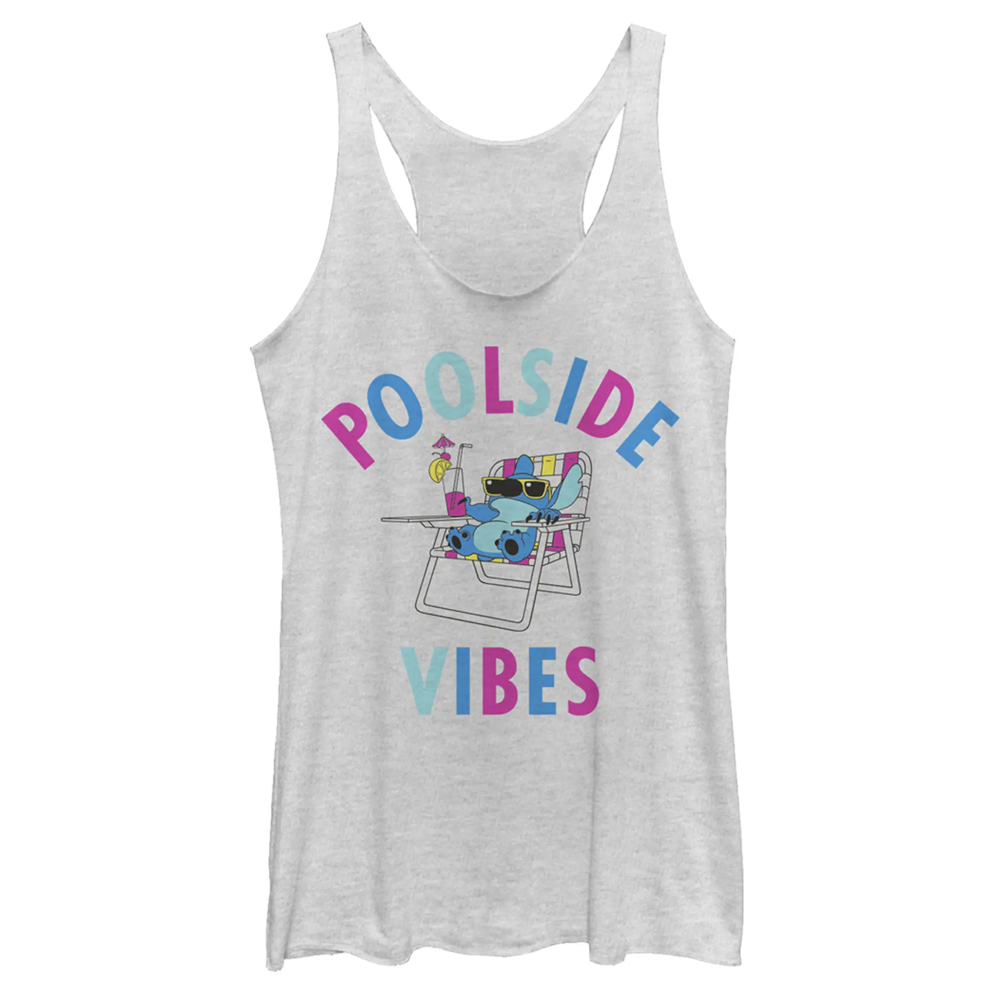 Women's Lilo & Stitch Poolside Vibes Stitch Racerback Tank Top